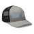 Heather Black six-panel mesh-back trucker cap with embroidered Pennsylvania DAD logo, right-front view — DAD all caps