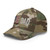 Multicam Green structured flex fit hat with embroidered 1776 DAD logo, left-front view — DAD all caps