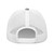 Heather Grey/White six-panel mesh-back trucker cap with embroidered USA DAD logo, back view — DAD all caps