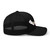 Black six-panel mesh-back trucker cap with state flag color embroidered Cali DAD logo, right side view — DAD all caps