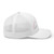 White six-panel mesh-back trucker cap with embroidered Firework DAD logo, right side view — DAD all caps