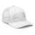 White six-panel mesh-back trucker cap with embroidered Firework DAD logo, right-front view — DAD all caps