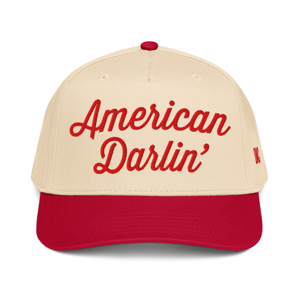 American Darlin Red 5 panel cap