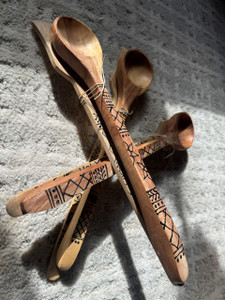 Wooden Spoon / Spatula Set (Black Henna) Wooden Spoon / Spatula Set (Black Henna)