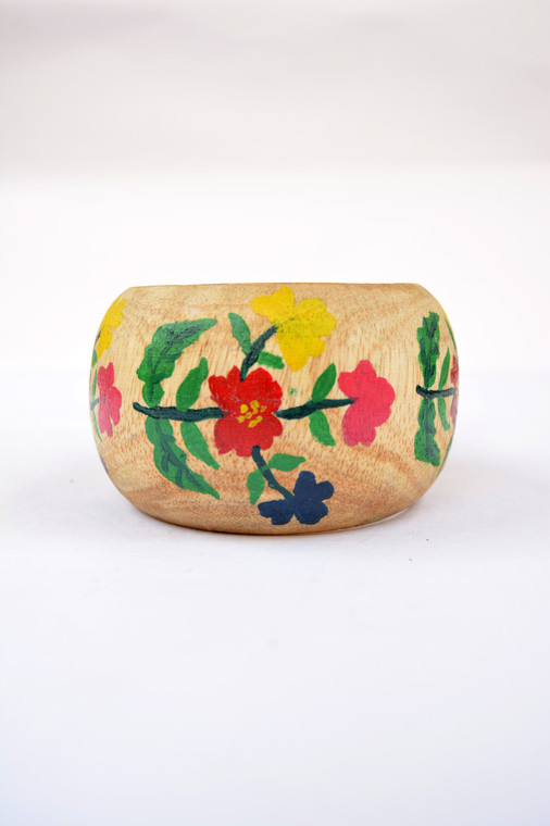 Wide Bangle in Floral
