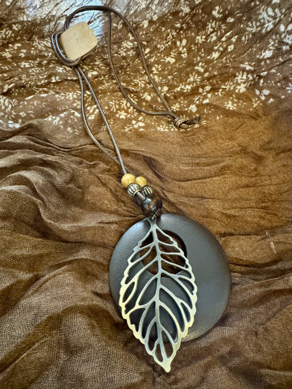 Mocha Leaf Necklace