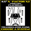 4.5" TJ X-Factor X2 Flat Belly Long Arm System