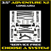 JKU 3.5" Adventure - X2 Long-Arm System