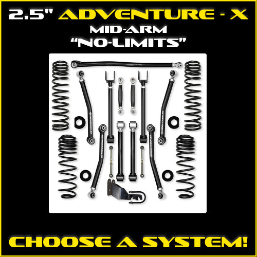 JL 2.5" Adventure - X Mid-arm "No-Limits" System