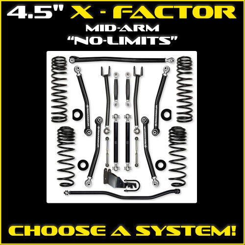 JLU 4.5" X-Factor Mid-arm "No-Limits" System