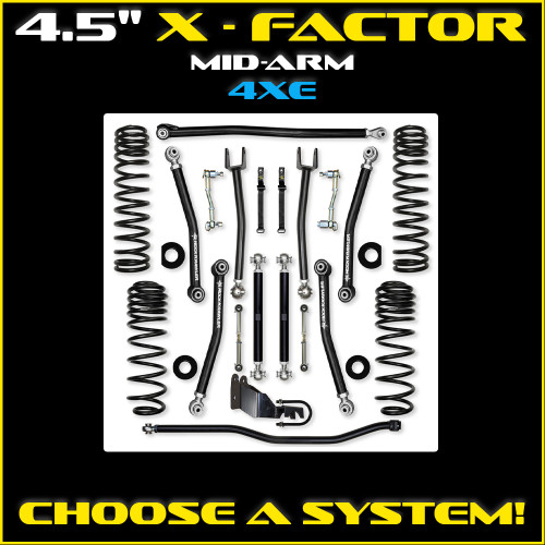 JLU 4.5" X-Factor 4XE Mid-arm System