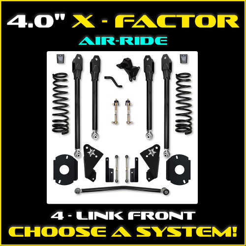 4.0" X-Factor Series Suspension System -2500 HD W/ AIR RIDE