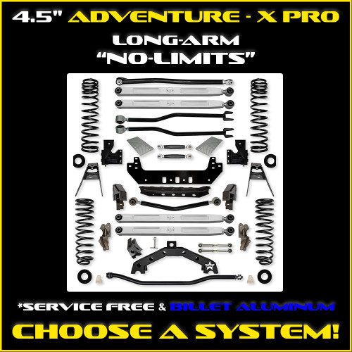 JLU 4.5" Adventure - X PRO "No-Limits" Long-Arm System