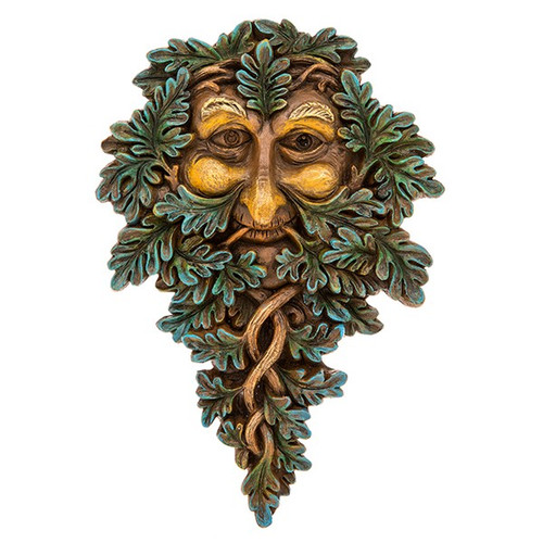 Green Man Plaque (Blue)