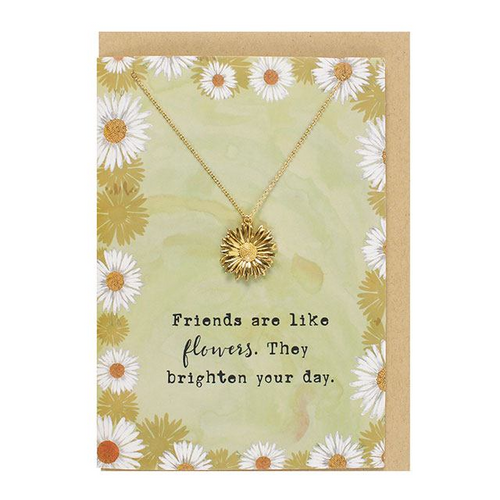 Friends are like Flowers Necklace and Card Set
