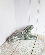 Silver Terracotta Garden Hare Ornament