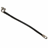 Allis-Chalmers 2 Gauge Battery Cable 14-1/2" Insulated AB-413D, black electrical battery cable with terminal ends for vehicle battery connections.