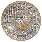 Allis-Chalmers 5-5/8" Sealed Beam Bulb 12 Volt 4419 E4419, close-up of the sealed beam headlight with a reflective interior surface.