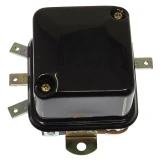 Allis-Chalmers 12 Volt Voltage Regulator, black rectangular electrical component with mounting brackets for Allis Chalmers D10, D12, D14, D15, D17, D19 tractor models, part number 70229484.