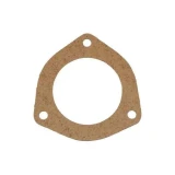 Allis-Chalmers Thermostat Housing Gasket, beige gasket with three holes for fitting, used for engine temperature regulation.