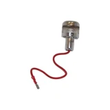 Allis-Chalmers 12-Volt Dash Light Assembly, stainless steel dash indicator with red wiring for Allis-Chalmers tractors.