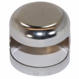 Allis-Chalmers Chrome Dash Light Cover, shiny metallic chrome dash light cover with a smooth, rounded top surface.