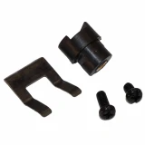 Allis-Chalmers Light Terminal, industrial black metal component with mounting screws and a metal bracket for electrical connection.