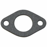 Allis-Chalmers Carburetor Gasket for Allis Chalmers, Avery, Farmall, Massey Harris, black rubber gasket with central hole and two smaller holes for mounting.