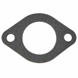 Allis-Chalmers Carburetor To Manifold Mounting Gasket, black rubber gasket with two mounting holes and central opening for engine component.