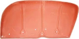 Allis-Chalmers D17 D19 Fender Left Hand Side, orange metal tractor fender with mounting holes and slight wear.