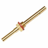 Allis-Chalmers Zenith Main Carburetor Nozzle, a brass engine part with a cylindrical shape and a red gasket near the threaded section.