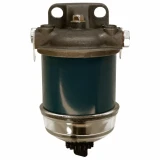 Allis-Chalmers Diesel Single Fuel Filter Assembly with Glass Bowl, an industrial engine fuel filter with a metal top and glass collection bowl for diesel filtration.