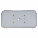 Allis-Chalmers Seat Back (Back Rest) for IB, WC, RC, WF, image of a white rectangular tractor seat backrest with mounting holes.