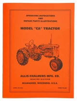 Allis-Chalmers Allis Chalmers CA Operators Manual, orange cover with tractor illustration and text details.