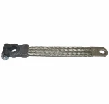 Allis-Chalmers 6-inch Battery Cable, heavy-duty braided silver cable with metal terminal end for automotive battery connections.