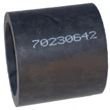 Black rubber air cleaner tube coupling hose for an Allis-Chalmers D17 farm tractor, shown close up against a white background with a dotted part marking on its side.