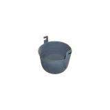 Gray metal air cleaner oil cup with two mounting tabs for an Allis-Chalmers unstyled WC or WF farm tractor.