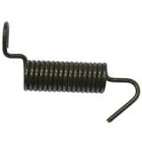 Black coiled brake band spring with bent hooks at both ends for Allis-Chalmers RC, WC, WF, and W Speed Patrol farm tractors.