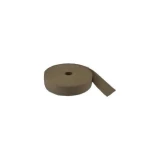 A roll of tan 1½-inch fuel tank webbing with a short length unrolled.
