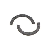 Two dark, curved halves of a two-piece rear crankshaft main seal for Allis-Chalmers WC, WD, WD45, and WF farm tractors, arranged in a circle on a white background.