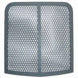 Allis-Chalmers Unstyled WC WF Grill Screen Radiator Guard, gray metal radiator grille with diamond mesh pattern and rounded corners.