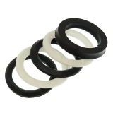 Allis-Chalmers hydraulic lift cylinder packing kit, part number 70222677, shown as several black rubber seals and white rings arranged in a stack on a white background.