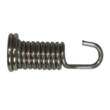 A metal brake band return spring with a coiled section and a hook on one end, designed for Allis-Chalmers farm tractors such as D19, 190, 190XT, and 200.