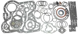 A comprehensive set of gaskets, O-rings, seals, and metal strips for Allis-Chalmers farm tractors, including various shapes and sizes, displayed on a white background.