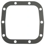 A square gasket with rounded edges and multiple bolt holes around its perimeter, designed for Allis-Chalmers farm tractors' transmission side or control cover.
