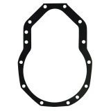 A black gasket with multiple bolt holes, designed for Allis-Chalmers farm tractors, specifically for the torque housing to transmission connection on D14 and D15 models.