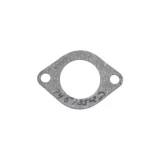 A gasket for the water outlet pipe, designed for Allis-Chalmers D17 Diesel and D19 farm tractors. The gasket is metallic, with a central hole and two smaller holes on each side for mounting.
