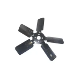 Allis-Chalmers 5-Blade Fan Blade, part number 70255751, shown as a black metal component with five blades extending from a central hub, designed for Allis-Chalmers farm tractors.