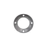 A metal gasket with four holes surrounding a larger central hole, designed for Allis-Chalmers farm tractors, specifically for the Turbo Elbow.