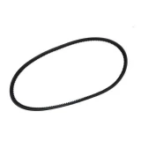 A black, oval-shaped fan belt with small teeth on the inner side, designed for Allis-Chalmers 170/175 Gas farm tractors, product number 70248316.